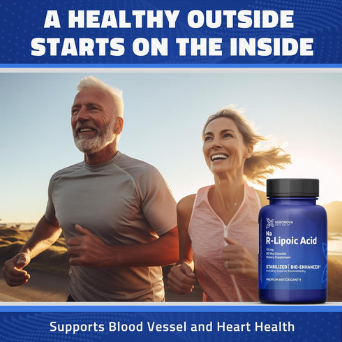 R-Lipoic Acid 115mg 90 Caps - Stabilized R-Alpha Lipoic Acid with Superior Bioavailability, Metabolic Activity & Healthy Aging Support - Gluten Fr...