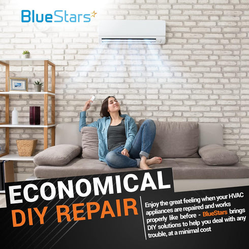 50+10 uf 370-440VAC ±5% Volts Round Run Start Capacitor Electric Replacement Part by BlueStars - Exact Fit for HVAC, Air Conditioners, Heat Pumps...