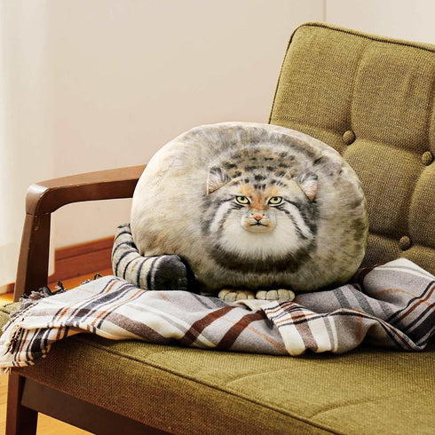 Steppe Cat Plush, Cat Stuffed Animal 35cm/14inch, Pallas Cat Plush Pillow, Cute Plushies for Girls, Soft Plush Pillow, Throw Pillow Doll Decoratio...