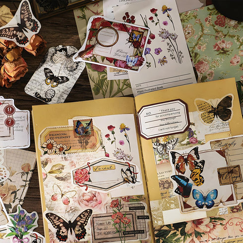 Teniinet 260 PCS Vintage Scrapbooking Supplies Aesthetic Journaling Kit,Large Collection for Bullet Junk Journals,Arts Craft Collage,Ephemera Adul...