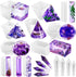 15 Pieces Crystal Resin Molds Pendulum Silicone Crystal Molds Include Pyramid, Round Cone, Sphere, Triangular Cone, Multi-Facet Gemstone Cube Resi...