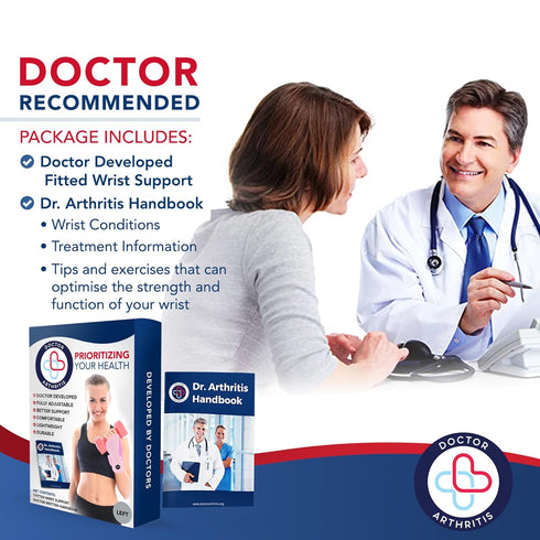 Dr. Arthritis Doctor Developed Fitted Wrist Brace for Carpal Tunnel Syndrome, Tendonitis and other Wrist Conditions, Splint Support Single (Pink, ...