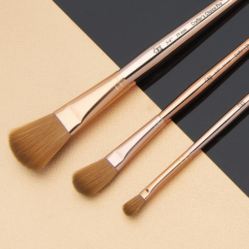 Royal & Langnickel Crafter's Choice Pro Synthetic Sable Mop Craft Brush Set, 3pc...