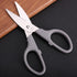 Grey Multipurpose Scissors, 6in Straight Sturdy Sharp Scissors for Office School Student Home General Use Sewing Fabric Craft Supplies with Cover...