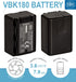 BM Premium VW-VBK180 Battery for Panasonic HC-V10 HC-V100 HC-V500 HC-V600M HC-V700 HDC-HS40 HS40K HS60 HS60K HS80 HS80K SDR-T55 T70 T71 T76 Camcor...