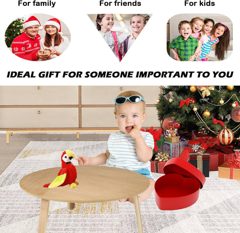 7.9" Parrot Stuffed Animal Plush Cute Small Bird Toy Gifts for Girls Boys, Red...