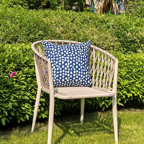 Outdoor Pillow Covers 18x18 Set of 2 Blue Polka Dot Outdoor Waterproof Decorative Pillow Cases Summer Outdoor Sofa Bed Cushion Covers Home Decor G...
