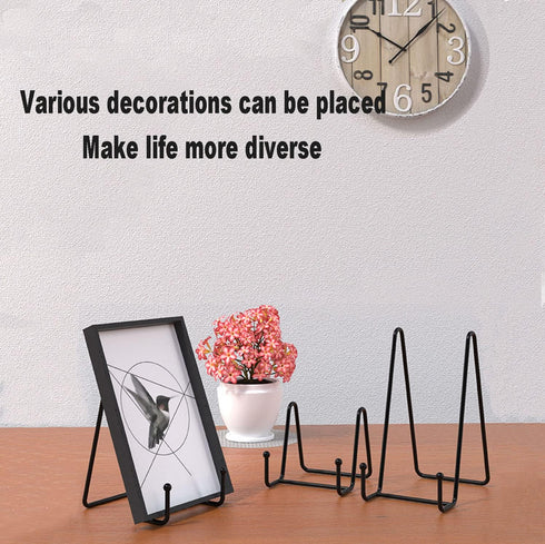 3 Pack 6 Inch Plate Stands for Display, Metal Black Frame Stand for Picture, Book, Decorative Plate, Photo Easel and Tabletop Artworks (6 Inch)...