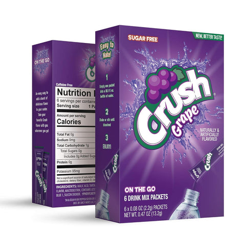 Crush- Powder Drink Mix - Sugar Free & Delicious (Classic Variety, 30 Sticks)...