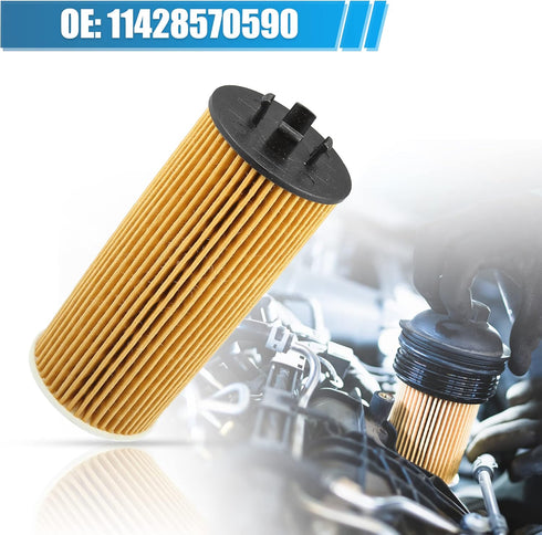 X AUTOHAUX Engine Oil Filter Replacement 11428570590 11428575210 Oil Fuel Filter for Mini Cooper Clubman Base S 1.5L L3 - Gas 2.0L L4 - Gas 2016...
