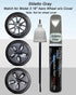 SYOAUTO Stiletto Gray Rim Touch Up Paint For Tesla Model 3 18" Aero Wheel Touch Up Paint Pen Tip and Brush 2 in 1 Rim Scratch Repair Wheel Curb Ra...