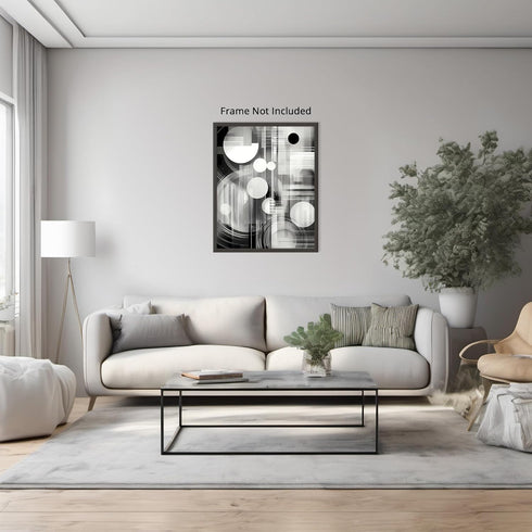 Posterizer 1 pcs-black and white surreal art-Abstract & Modern Art-Retro Art-Gift for Art Lovers- UNFRAMED Wall Art...