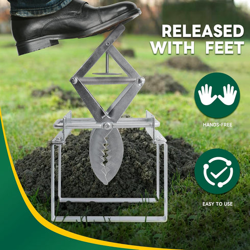 Mole Trap Releaser, Universal Mole Trap Resetter for Lawns, Design for Mole Scissor Trap, Galvanized Steel Mole Trap Tool(Reusable)...