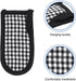 uxcell 2Pcs Pan Handle Sleeve, Pot Handle Covers Heat Resistant Iron Skillet Handle Covers for Kitchen Baking Cooking Supplies, Black White 3.1 in...