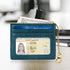 SEAVILIA Teal Card Holder Keychain Wallet for Women/Men with ID Window Rfid Small Bee Slim Minimalist Wallet...