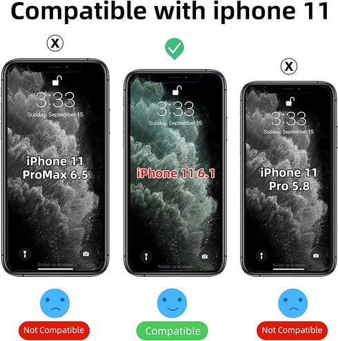 for iPhone 11 Phone Case, Shockproof for iPhone 11 Case, Military Grade Drop Protection, Protective Hard Back Slim Translucent Case for iPhone 11 ...