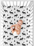 Black and White Woodland Moose Baby or Toddler Fitted Crib Sheet for Rustic Patch Collection by Sweet Jojo Designs...