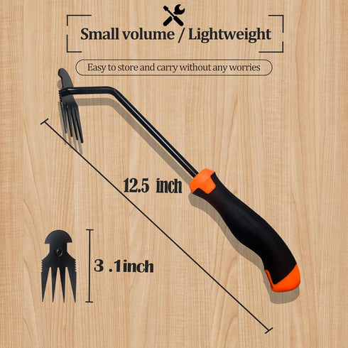 Weed Puller Tool-Weeding Artifact Uprooting Weeding Tool | 2024 Enhanced Weed Remover tool | 4-Tine Stainless Steel Weeder Tool,Multi Function Gar...