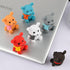 8Pcs Mini Resin Teddy Bear Figurines Cute Scarf Bears Desktop Ornaments Car Interior Decoration Garden FigurinesTiny Bear Statues Animals Sculptur...
