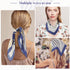 Amabro Mulberry Silk Neck Scarf, 21'' x 21'' Square Hair Head Scarf Head Wrap Hair Band Women Handbag Accessories...