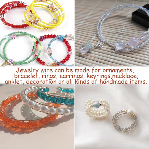 EuTengHao Jewelry Wire Memory Beading Wire Stainless Steel Craft Wire for Jewelry Making Supplies Necklace Bracelet Ring Earring Crafts DIY Jewelr...