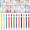 PerKoop 24 Pcs Bible Gifts Set Bulk Christian Notebooks Pens Bible Verse Notepads Ballpoint Pen Floral Motivational Scripture Small Journal Inspir...