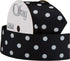Offray 945889 1.5" Wide Grosgrain Ribbon, Black and White Polka Dot, 3 Yards...