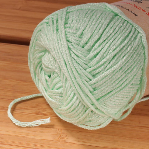 JubileeYarn Bamboo Cotton Sport Yarn - 50g/Skein - Green Mint - 4 Skeins...