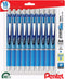 Pentel EnerGel RTX Retractable Premium Liquid Gel Pen, (0.7mm) Needle Tip, Ultra Smooth, Medium Line, Blue Ink 10 Pack, BLN77BP10C...