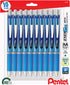 Pentel EnerGel RTX Retractable Premium Liquid Gel Pen, (0.7mm) Needle Tip, Ultra Smooth, Medium Line, Blue Ink 10 Pack, BLN77BP10C...
