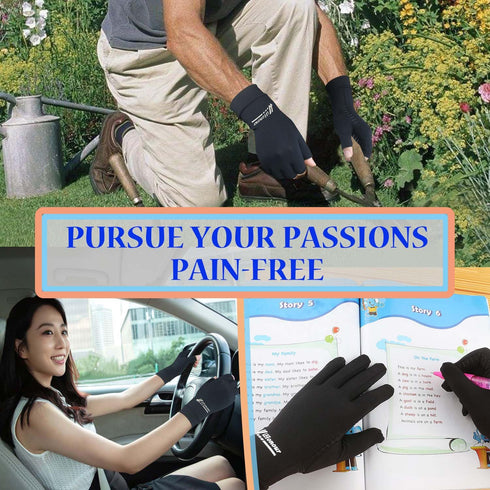 2 Pairs Pack Copper Arthritis Gloves, Compression Gloves for Women Men Relieve Pain from Rheumatoid Arthritis, Carpal Tunnel, Swelling, Everyday H...