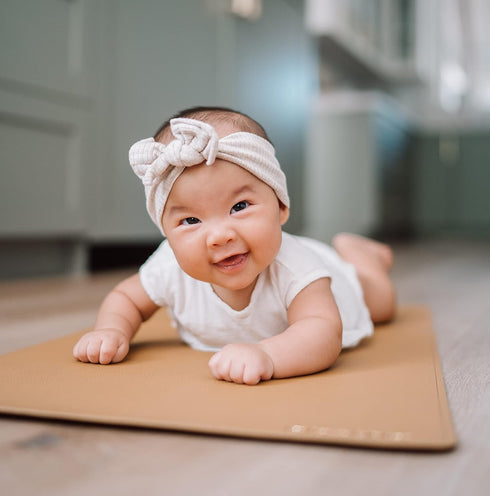 Vegan Leather Baby Changing Mat (16 X 30 in) - Multipurpose Wipeable and Portable Diaper Mat - Foldable for Travel (Tan)...