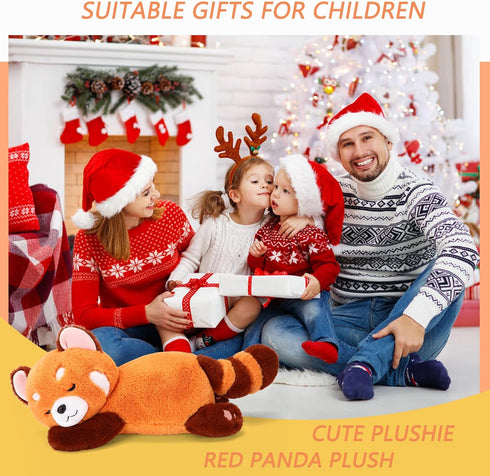 Red Panda Stuffed Animal Pillow Cute Red Panda Plush Toy Panda Plushie Gift for Girlfriend Kids Birthday 13.7" Red Panda Pillow...