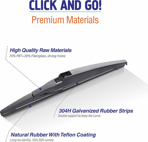 8 inch (8-A) Rear Wiper Blades Replacement for Toyota Prius 2019-2012 Prius C 2016-2012/Lexus CT 2017-2011/Scion xD 2014-2008 +More BACK Windshiel...