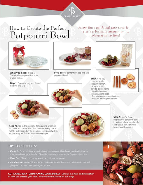 Claire Burke Apple Jack and Peel Potpourri Bag, Decorative Fall Fragrance for Home, 64 oz...