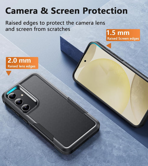 FNTCASE for Samsung Galaxy S24 Case?Dual Layer Rugged Protective Phone Cover | Heavy Duty Non-Slip Shockproof Protection Cases | Military Grade Dr...