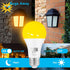Dusk to Dawn Bug Light Bulbs Outdoor, 1900K Amber Yellow, 600 Lumen, LED 9.5W, A19 E26, 4-Pack, HQ-H018...