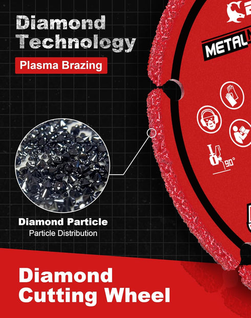 EZARC Diamond Cutting Wheel 3 x 3/8 Inch for Metal, Cut Off Wheel with 5000+ Cuts on Rebar, Steel, Iron and INOX...