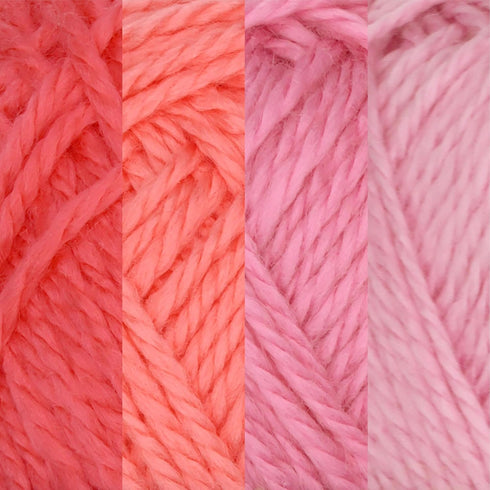 JubileeYarn Amigurumi Select Yarn - Baby Acrylic - Shades of Pink - 4 Skeins...