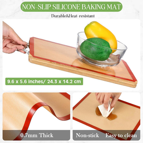 2 Pack Toaster Oven Liner for Ninja St100 and St101 Foodi 2-in-1 Flip Toaster 9.6 x 5.6 in Silicone Liners Non Slip Silicone Baking Mat for Baking...