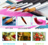 Nylon Paint Brushes Set, Inclined Plane Wooden Long Handle Brush Set Art Artist Professional Painting Supplies for Acrylic Watercolor and Oil Pain...