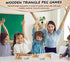 3 Pack - Wooden Triangle Peg Board Game - Retro Mini Travel Game...