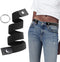 Buckle Free Belt for Women Men, Black Elastic Waist Adjustable Stretchy Invisible Buckleless Belt for Jeans Pants Shorts...