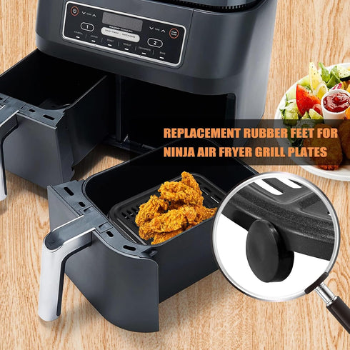 Air Fryer Replacement Parts for Ninja Foodi Airy Fryer, 8 PCS Food Grade Air Fryer Rubber Bumpers Feet Tabs Tips Accessories for Ninja Foodi DZ201...