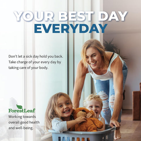 ForestLeaf Vitamin D3 5000 IU - Bone Health and Immune Support - Small Easy to Swallow Vegetable Capsules - Non-GMO Gluten Free VIT D - VIT D3 Vit...