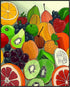 Posterizer 1 pcs-colorful healthy fruits retro drawing style design poster 4-Kitchen & Bar Art-Retro Art- Art for Cafe, Restaurant, Coffee Bar - u...