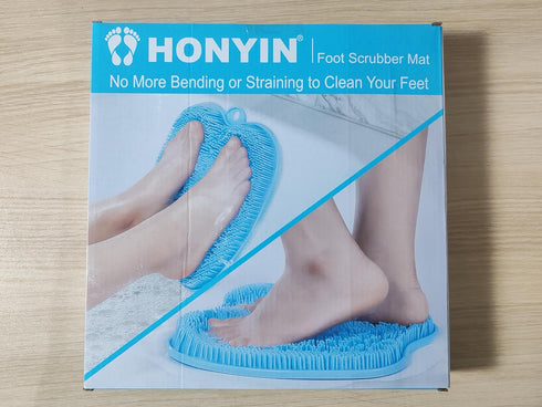 HONYIN Foot Scrubber for Use in Shower, XL Size Larger Shower Foot Scrubber Mat with Non-Slip Suction Cups- Cleans, Exfoliates & Massages Your Fee...