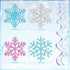 Snowflake Hanging Swirls Decorations, Winter Party Hanging Ceiling Streamers Purple Blue White Glitter Snowflakes Garland for Winter Wonderland Ba...