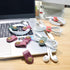 Cord Organizer,Cord Keeper,Cable Organizer USB Holder,Cable Management,Cable Straps,Earbud case,wrap Headset Winder,Phone Earphone Clips Ties (Ros...