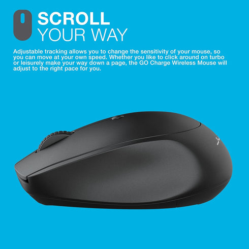 JLab GO Wireless Mouse, Black, Connect Via Bluetooth or USB Wireless Dongle, Multi-Device Toggle, Portable, Ultra-Compact and Lightweight for Work...